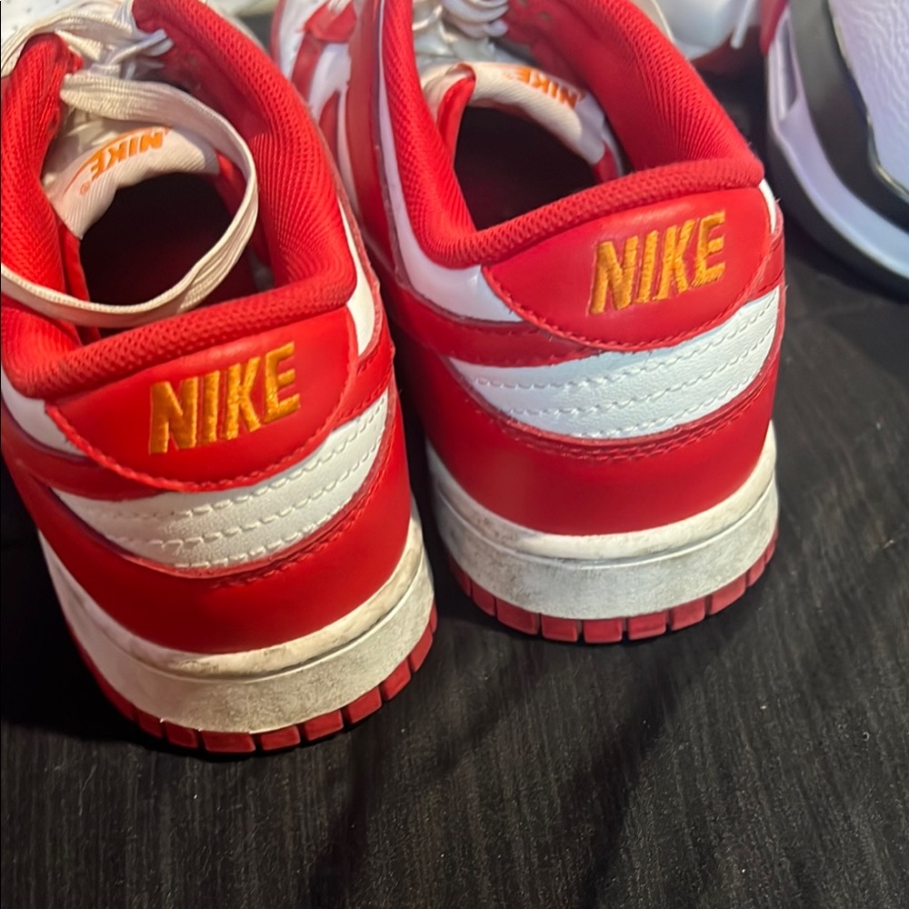 Nike Kids Red and White Athletic Sneakers - Picture 3 of 3